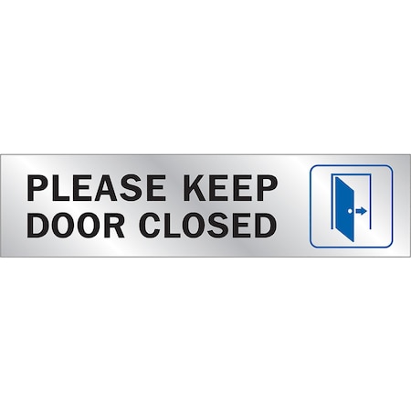 Hy-Ko Please Keep Door Closed Sign 2" x 8", 10PK B00044